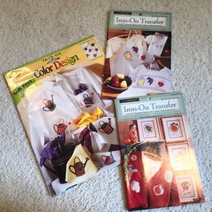 3. NWT garden theme iron ons for home or clothing decor